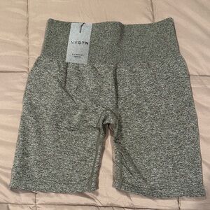 NVGTN Heathered Gray High-Rise Shorts